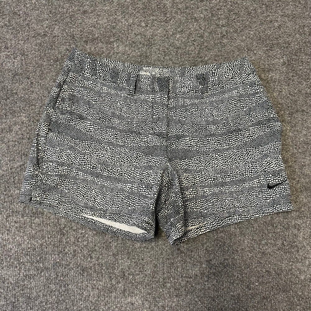 Nike Shorts Womens Size 4 Black White Pebble Print Dri-Fit Athletic Golf Stretch